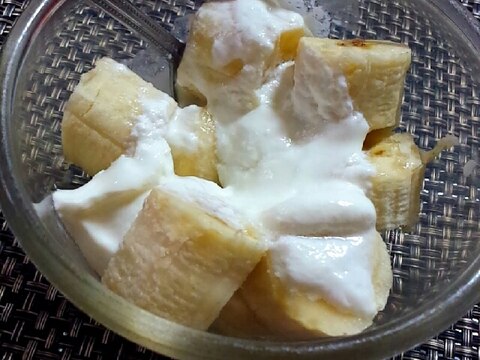バナナとミントとオレンジピール豆腐クリーム